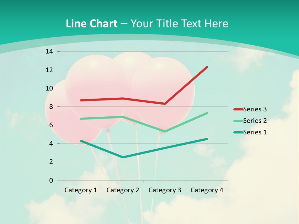 A Group Of Pink Balloons Floating In The Air PowerPoint Template