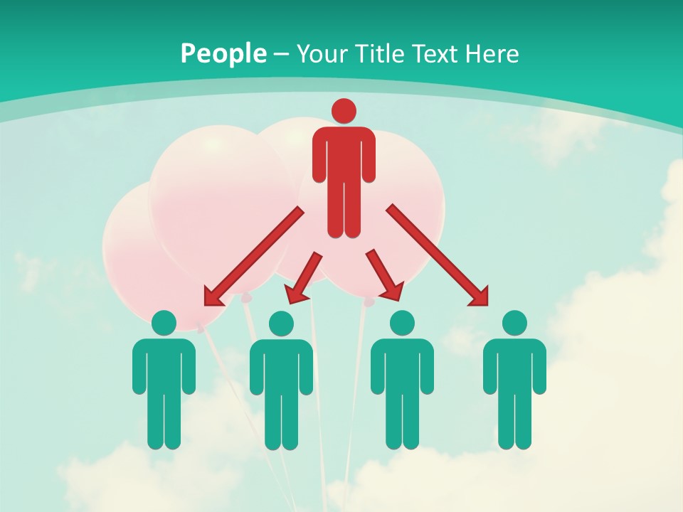 A Group Of Pink Balloons Floating In The Air PowerPoint Template