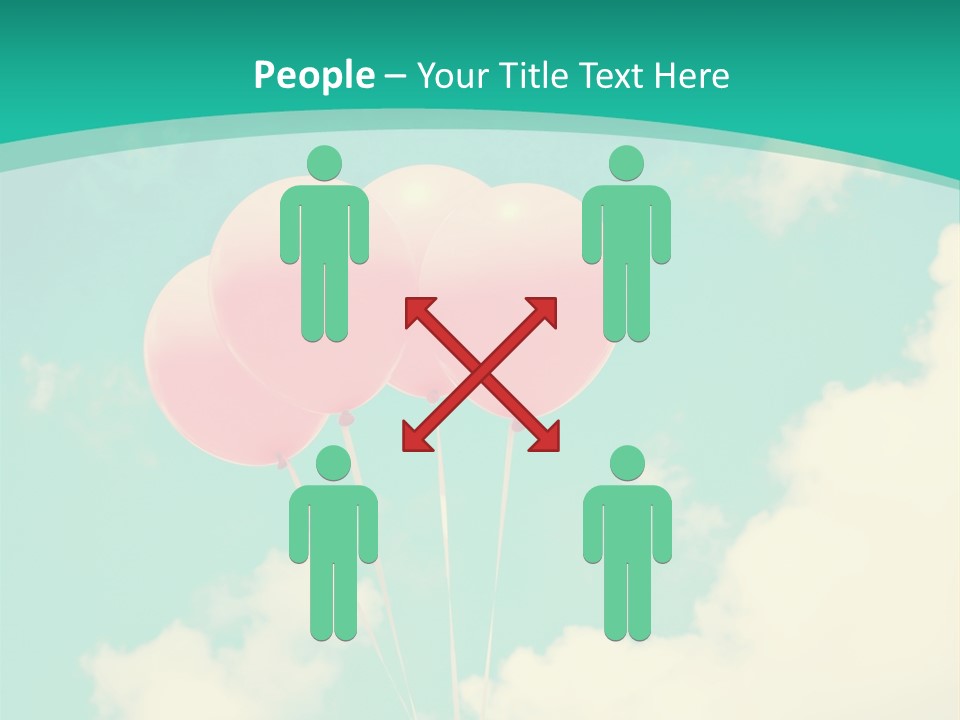 A Group Of Pink Balloons Floating In The Air PowerPoint Template