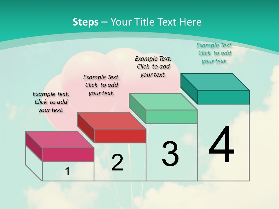 A Group Of Pink Balloons Floating In The Air PowerPoint Template