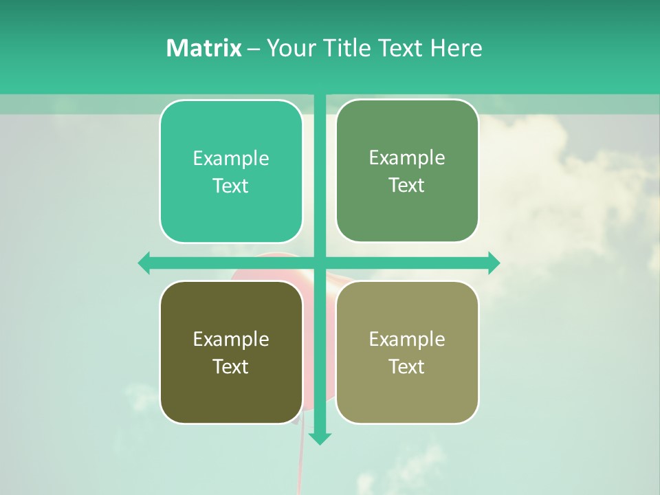 A Red Heart Shaped Balloon Floating In The Air PowerPoint Template