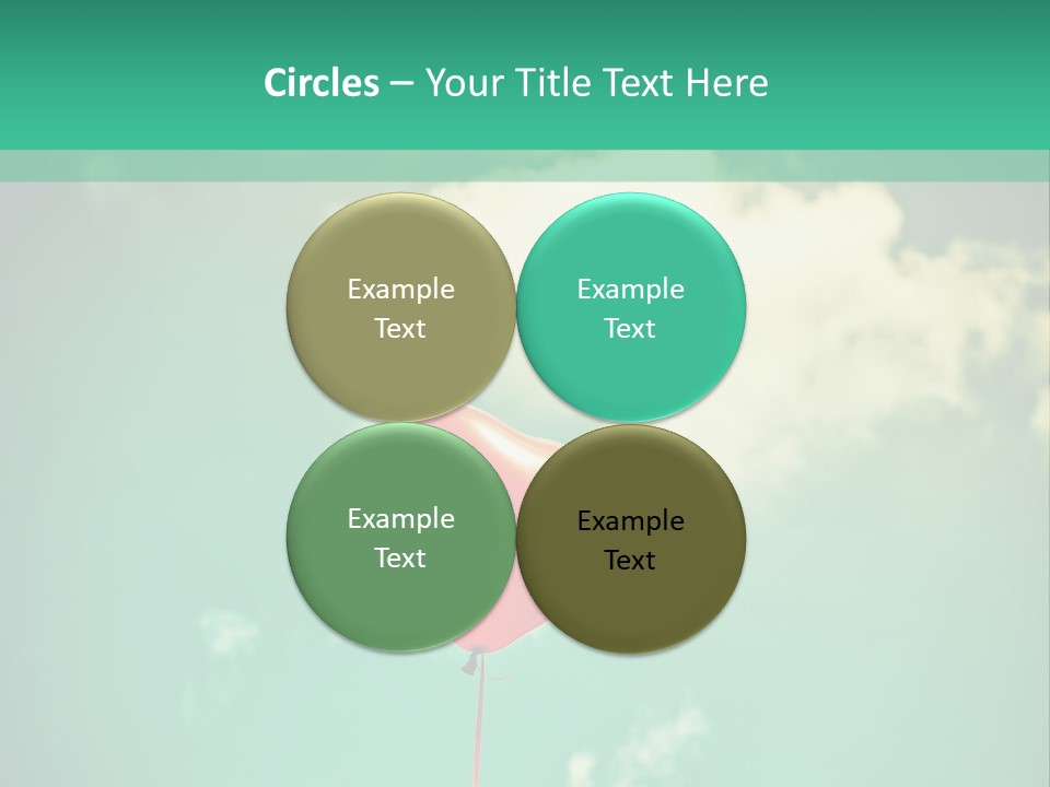 A Red Heart Shaped Balloon Floating In The Air PowerPoint Template