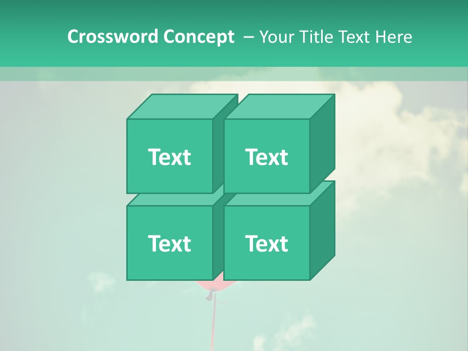A Red Heart Shaped Balloon Floating In The Air PowerPoint Template
