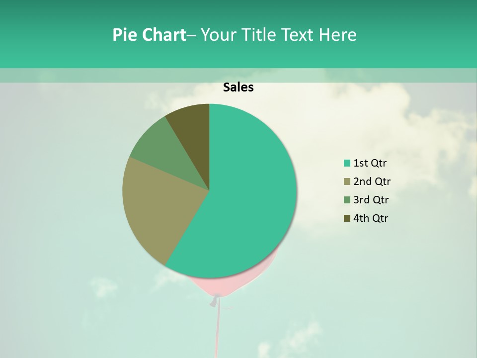 A Red Heart Shaped Balloon Floating In The Air PowerPoint Template