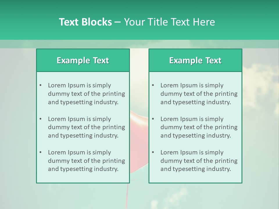 A Red Heart Shaped Balloon Floating In The Air PowerPoint Template