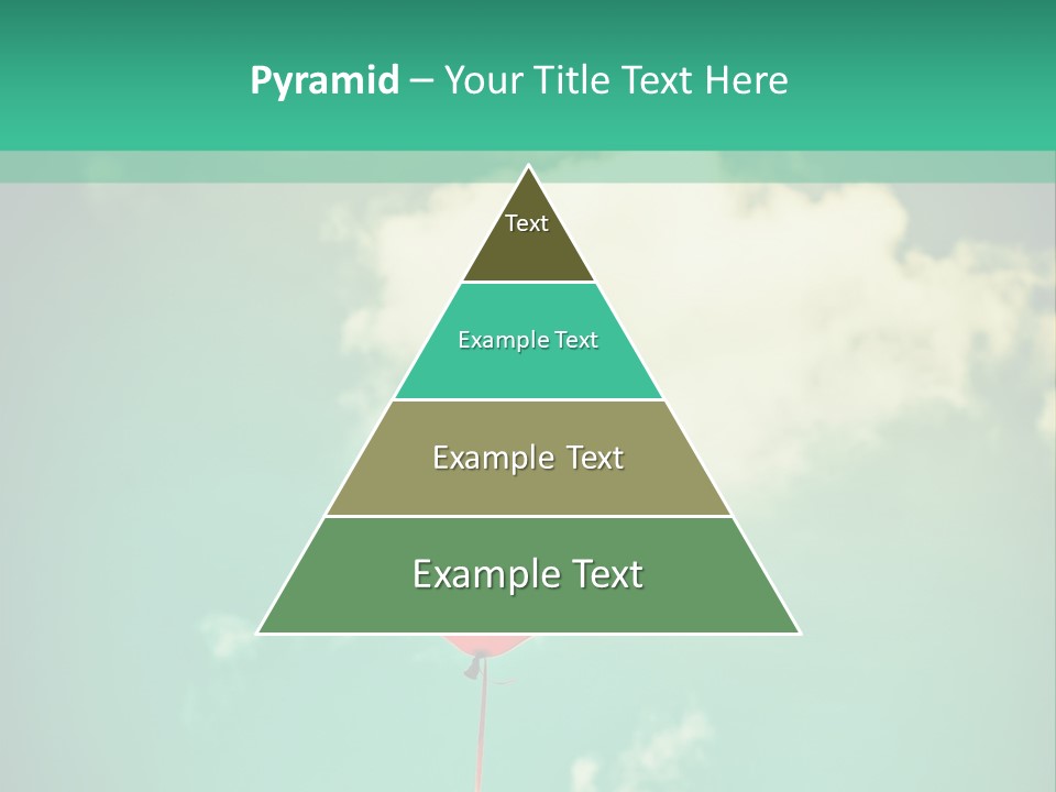 A Red Heart Shaped Balloon Floating In The Air PowerPoint Template