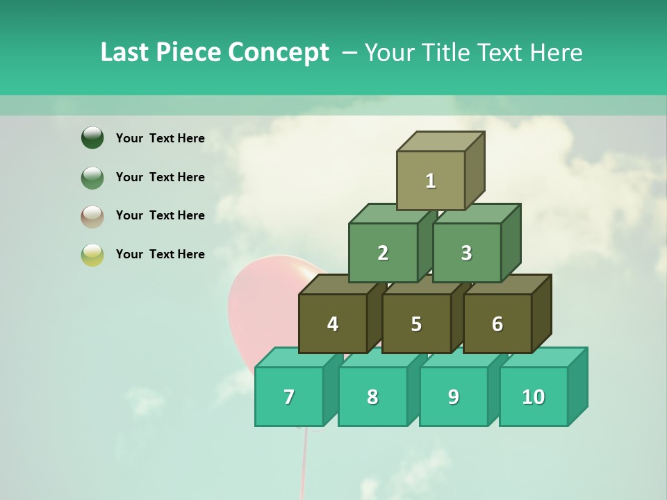 A Red Heart Shaped Balloon Floating In The Air PowerPoint Template