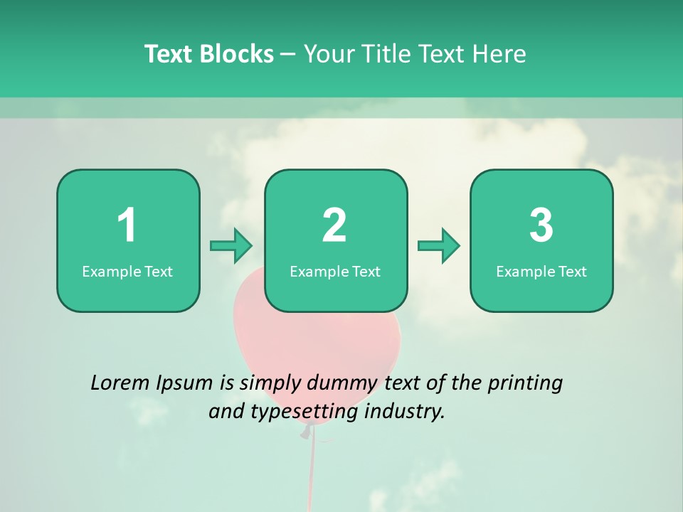 A Red Heart Shaped Balloon Floating In The Air PowerPoint Template