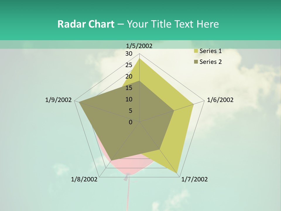 A Red Heart Shaped Balloon Floating In The Air PowerPoint Template