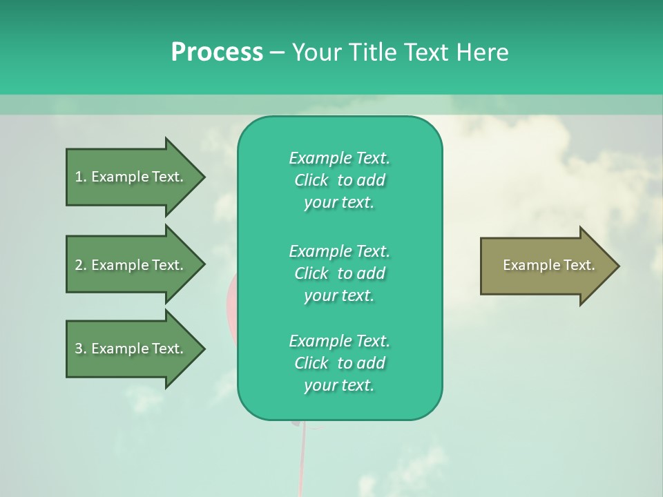 A Red Heart Shaped Balloon Floating In The Air PowerPoint Template