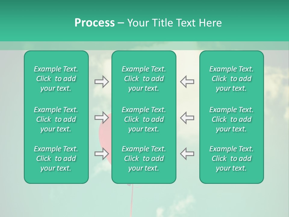 A Red Heart Shaped Balloon Floating In The Air PowerPoint Template