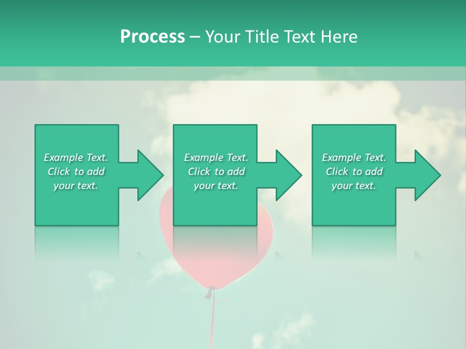 A Red Heart Shaped Balloon Floating In The Air PowerPoint Template