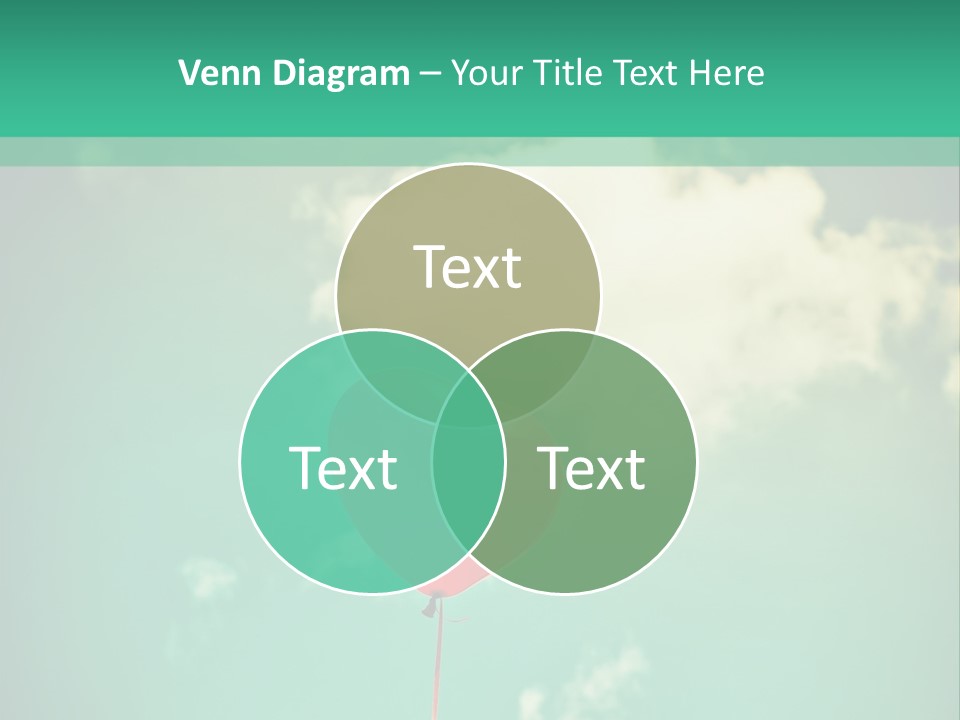 A Red Heart Shaped Balloon Floating In The Air PowerPoint Template