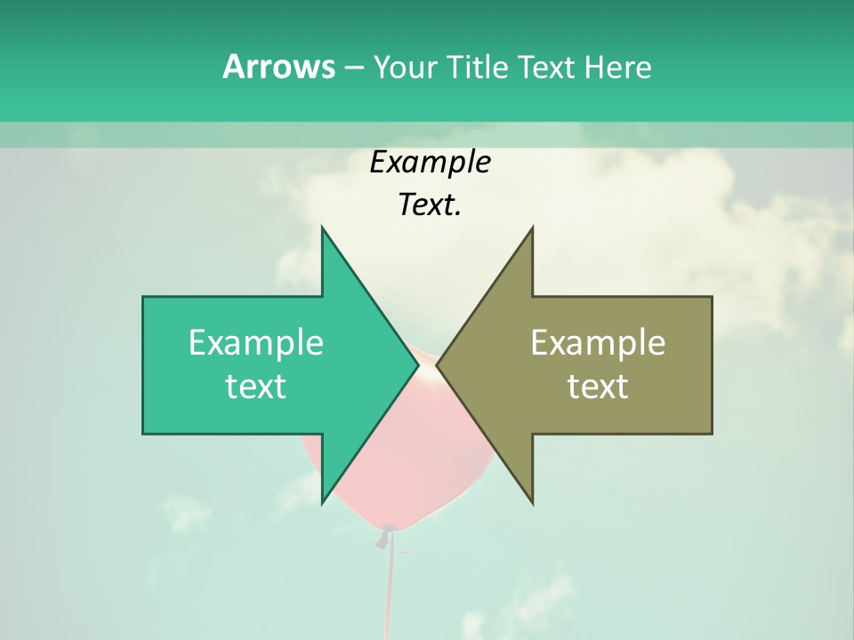 A Red Heart Shaped Balloon Floating In The Air PowerPoint Template