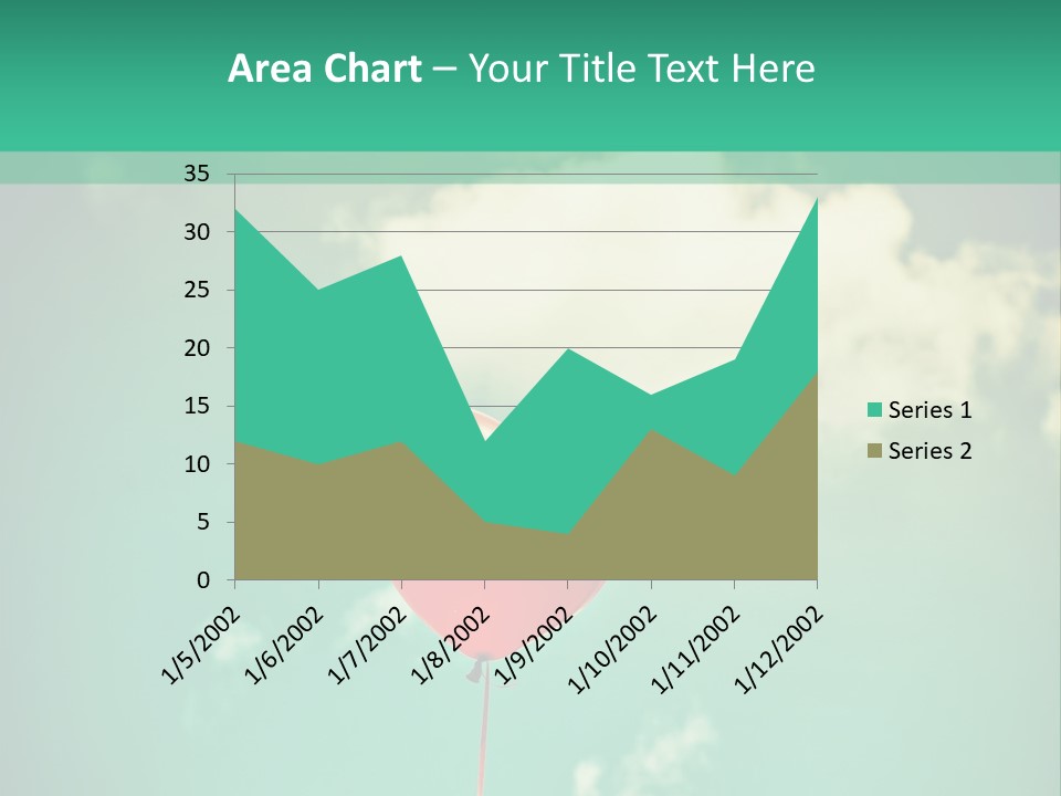 A Red Heart Shaped Balloon Floating In The Air PowerPoint Template