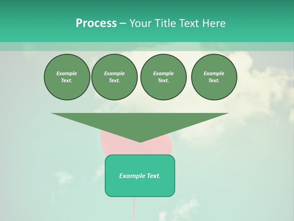 A Red Heart Shaped Balloon Floating In The Air PowerPoint Template