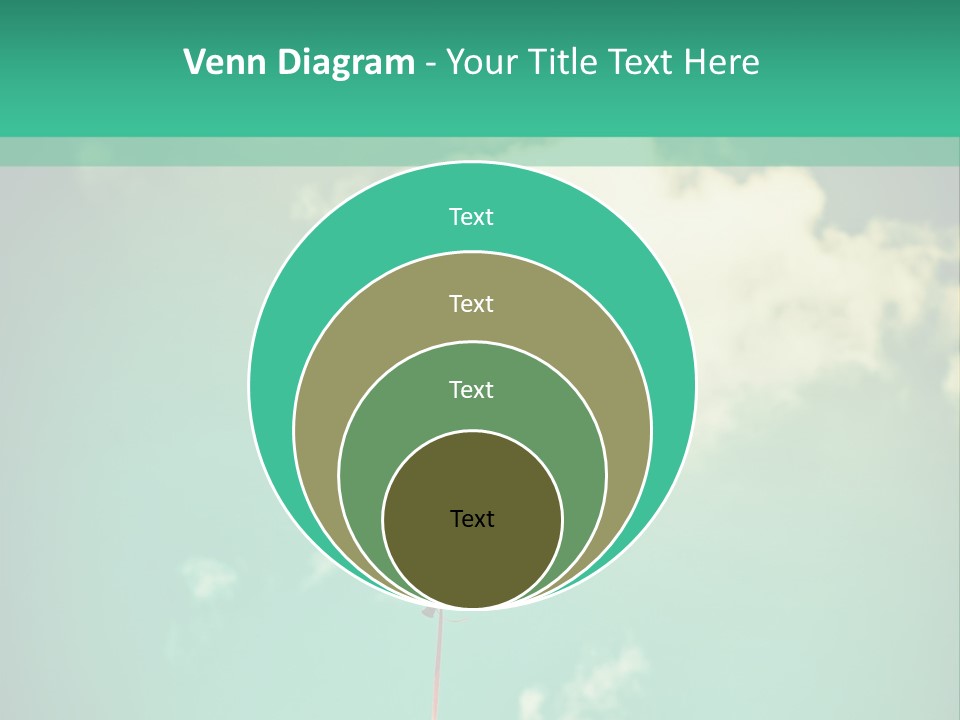 A Red Heart Shaped Balloon Floating In The Air PowerPoint Template