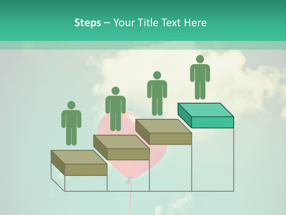 A Red Heart Shaped Balloon Floating In The Air PowerPoint Template