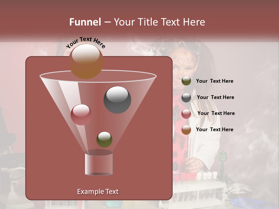 Two Children In Lab Coats Holding Beakles With Smoke Coming Out Of Them PowerPoint Template
