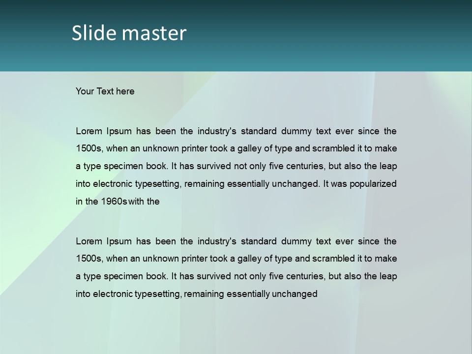 A Blue And Green Abstract Background With A Name Of Presentation PowerPoint Template