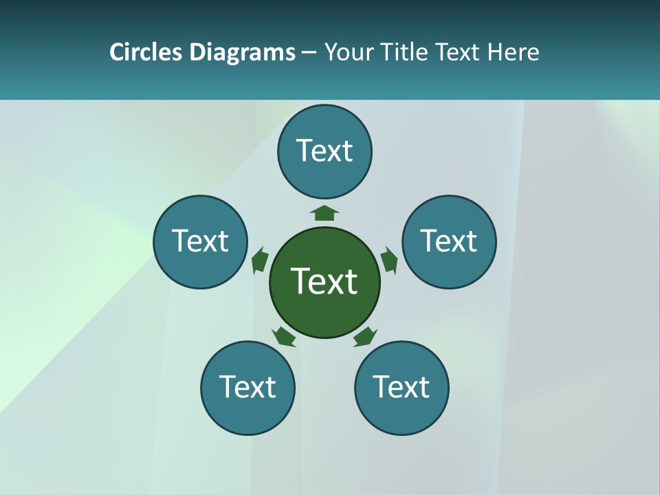 A Blue And Green Abstract Background With A Name Of Presentation PowerPoint Template