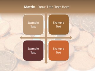 A Small Sim Card Sitting On Top Of A Pile Of Coins PowerPoint Template