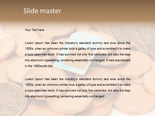 A Small Sim Card Sitting On Top Of A Pile Of Coins PowerPoint Template