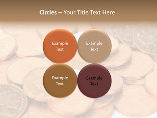 A Small Sim Card Sitting On Top Of A Pile Of Coins PowerPoint Template