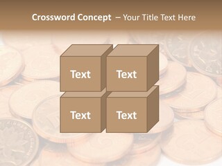 A Small Sim Card Sitting On Top Of A Pile Of Coins PowerPoint Template