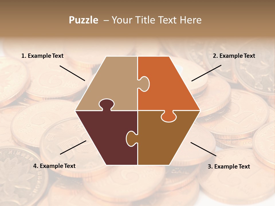 A Small Sim Card Sitting On Top Of A Pile Of Coins PowerPoint Template