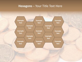 A Small Sim Card Sitting On Top Of A Pile Of Coins PowerPoint Template