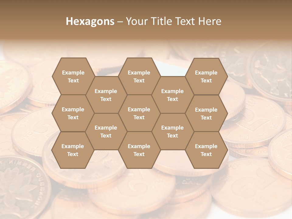 A Small Sim Card Sitting On Top Of A Pile Of Coins PowerPoint Template