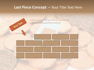 A Small Sim Card Sitting On Top Of A Pile Of Coins PowerPoint Template
