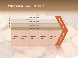 A Small Sim Card Sitting On Top Of A Pile Of Coins PowerPoint Template