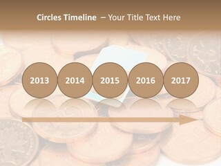 A Small Sim Card Sitting On Top Of A Pile Of Coins PowerPoint Template