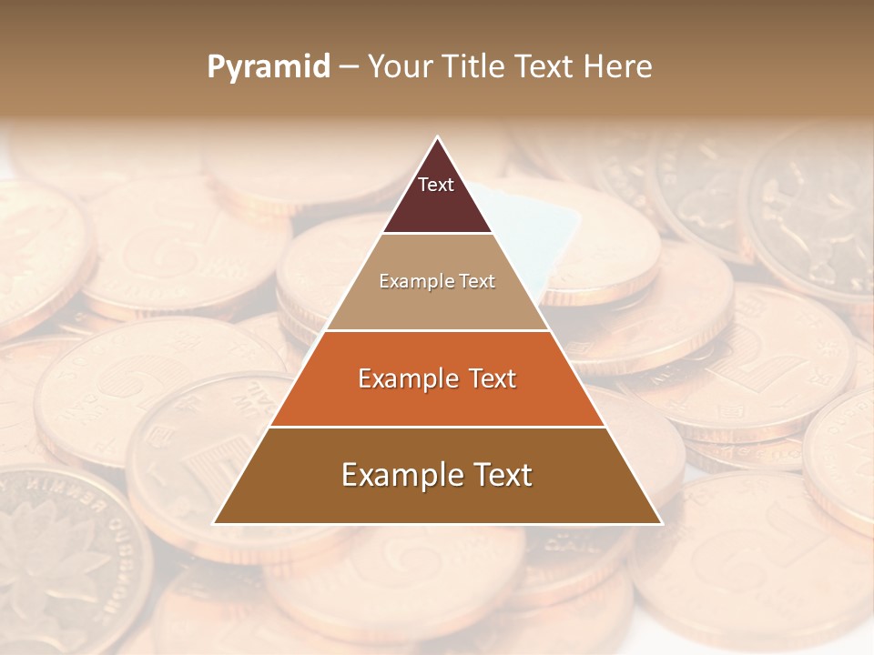 A Small Sim Card Sitting On Top Of A Pile Of Coins PowerPoint Template