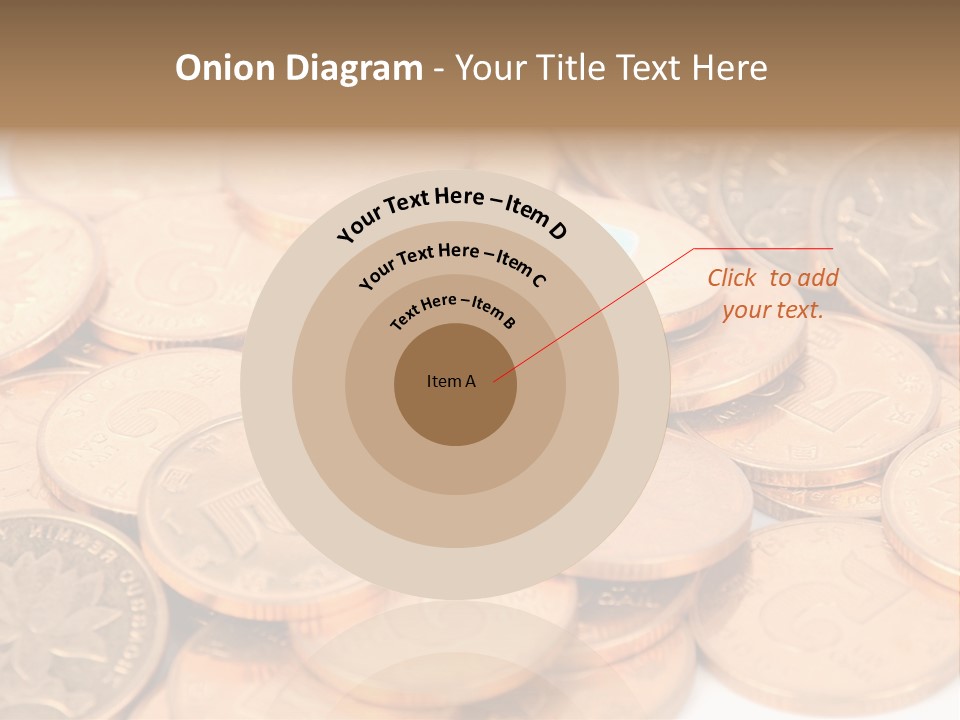 A Small Sim Card Sitting On Top Of A Pile Of Coins PowerPoint Template