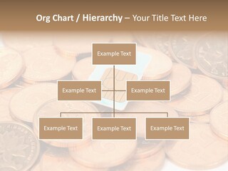 A Small Sim Card Sitting On Top Of A Pile Of Coins PowerPoint Template
