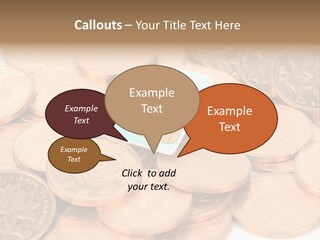 A Small Sim Card Sitting On Top Of A Pile Of Coins PowerPoint Template