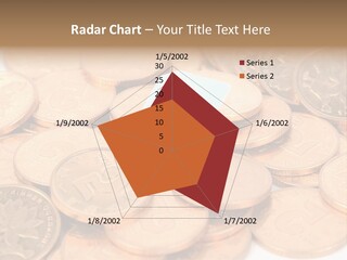 A Small Sim Card Sitting On Top Of A Pile Of Coins PowerPoint Template