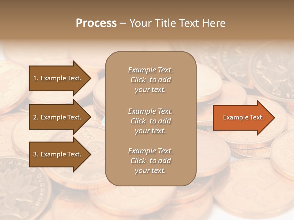 A Small Sim Card Sitting On Top Of A Pile Of Coins PowerPoint Template