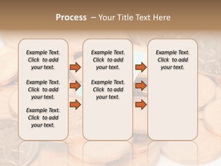 A Small Sim Card Sitting On Top Of A Pile Of Coins PowerPoint Template