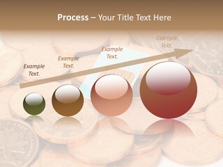 A Small Sim Card Sitting On Top Of A Pile Of Coins PowerPoint Template