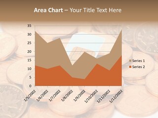 A Small Sim Card Sitting On Top Of A Pile Of Coins PowerPoint Template
