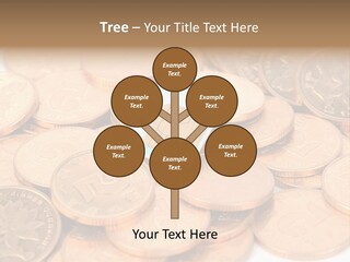 A Small Sim Card Sitting On Top Of A Pile Of Coins PowerPoint Template