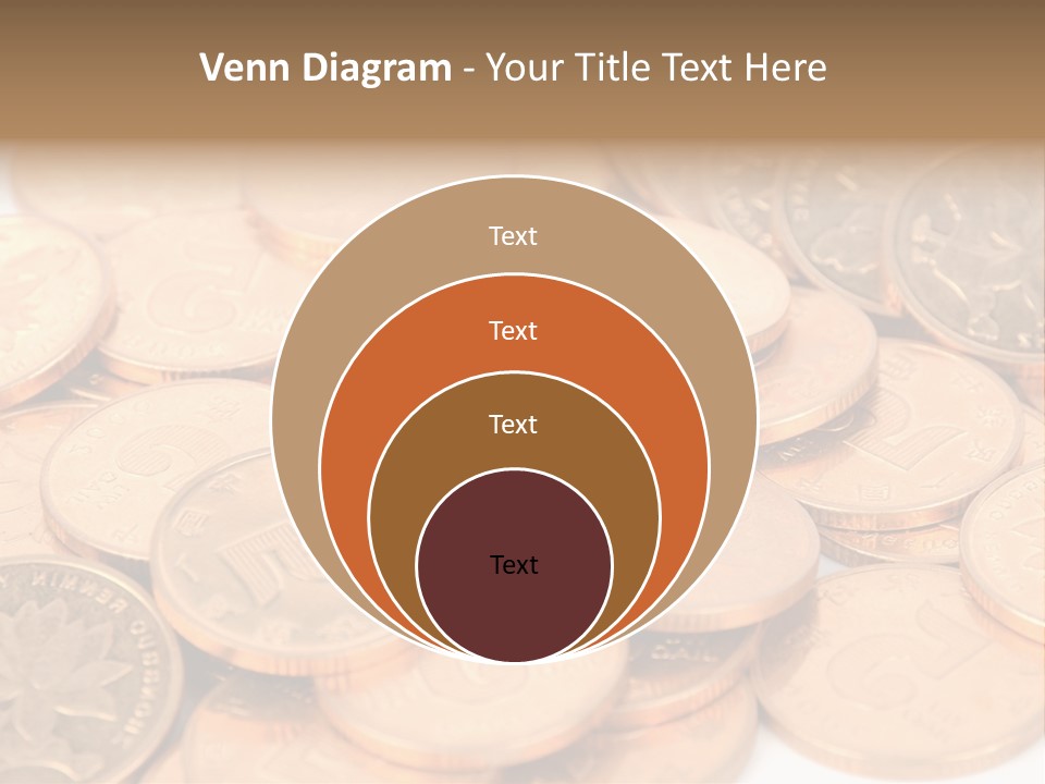 A Small Sim Card Sitting On Top Of A Pile Of Coins PowerPoint Template
