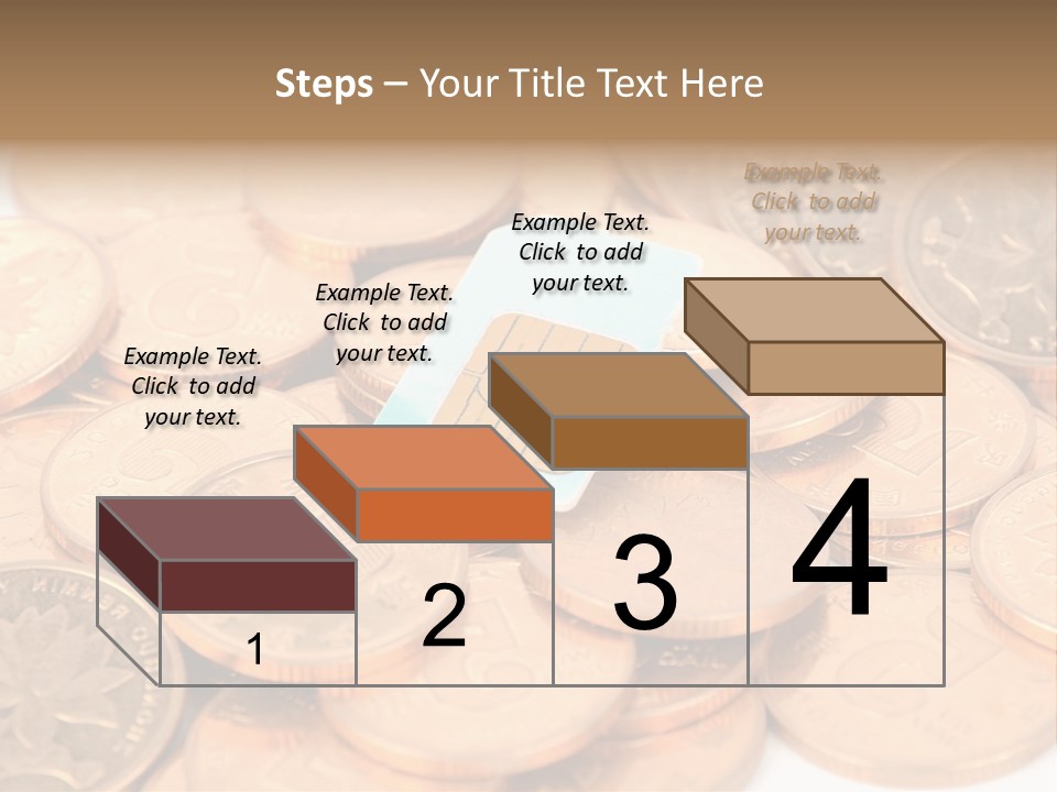 A Small Sim Card Sitting On Top Of A Pile Of Coins PowerPoint Template