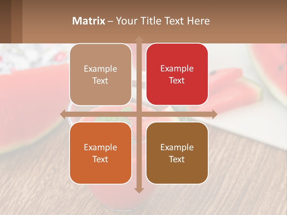 A Glass Of Watermelon Juice On A Table With Slices Of Watermelon PowerPoint Template