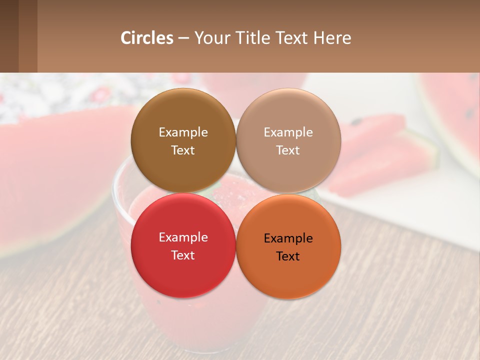 A Glass Of Watermelon Juice On A Table With Slices Of Watermelon PowerPoint Template