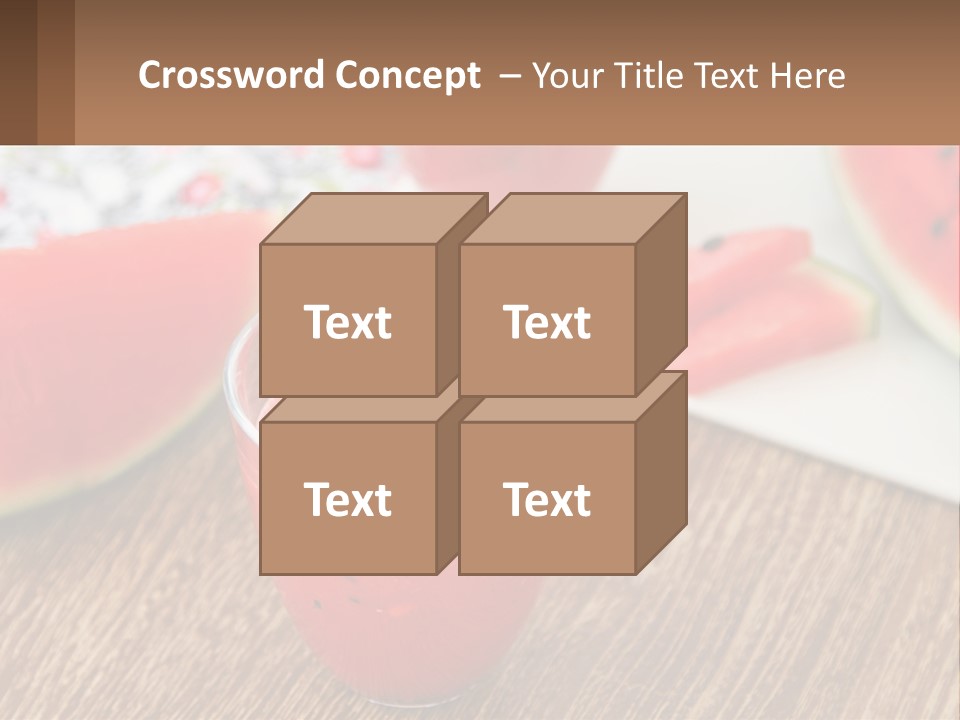 A Glass Of Watermelon Juice On A Table With Slices Of Watermelon PowerPoint Template